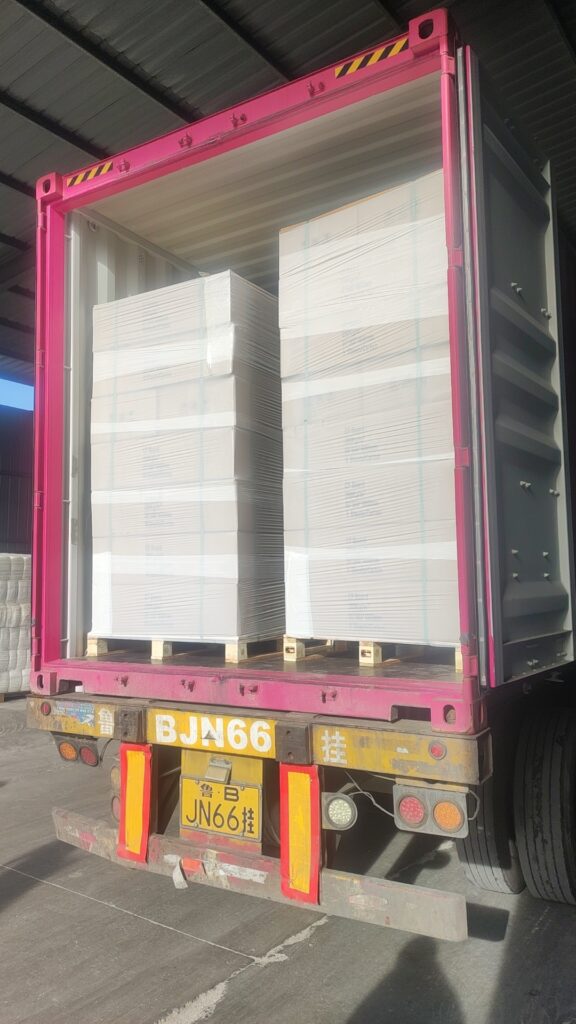 Mindelun-Ceramic fiber board 20pallets loading for Indonesia